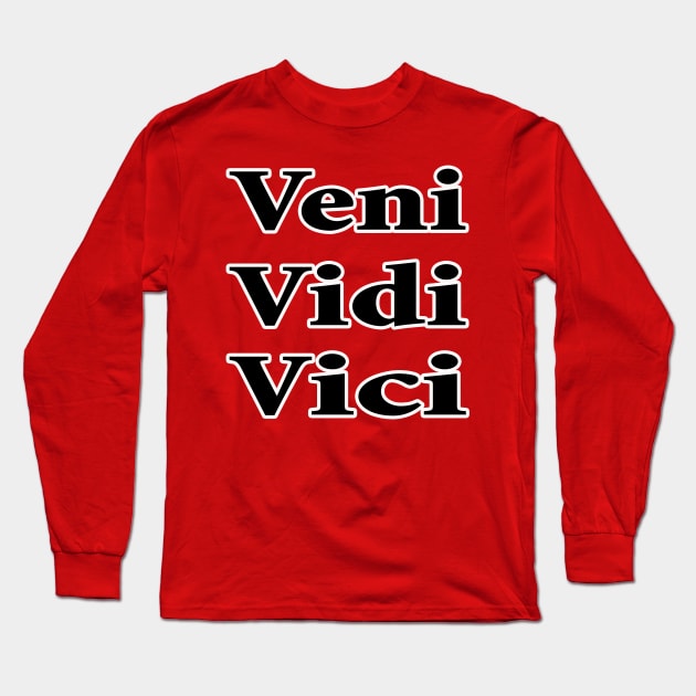 veni vidi vici Long Sleeve T-Shirt by Huggy Mauve